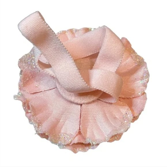 Tieks Mini Flower Pale Pink Box Topper with Faux Rhinestones in Center TT-481 - Picture 4 of 4